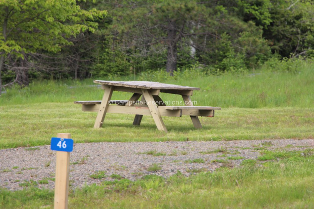 Campsite 46 in Five Islands Provincial Park Campground at Five Islands